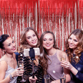 PartyCorp Red Foil Curtain Fringe Set, 1 Pack